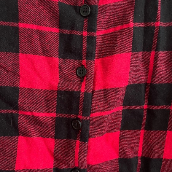 Red and Black Plaid Long Sleeve Dress Matching Family Outfit - Picture 3 of 5